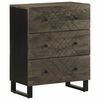 vidaXL Sideboards 2 pcs Black 60x33x75 cm Solid Wood Mango