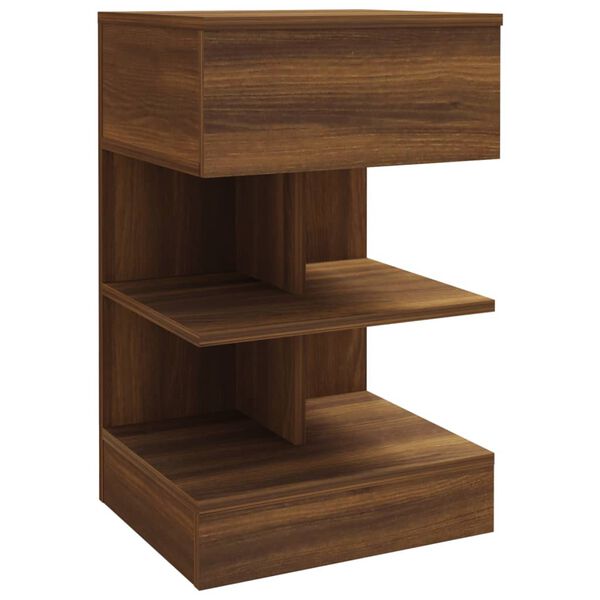 vidaXL Bedside Cabinets 2 pcs Brown Oak 40x35x65 cm Engineered Wood