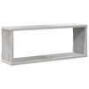 vidaXL Wall Cube Shelf 4 pcs Concrete Grey 60x15x23 cm Engineered Wood