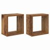 vidaXL Wall Shelves Wall-Mounted 2 pcs Old Wood Engineered Wood