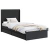 vidaXL Bed Frame with Storage and Headboard Black 75 x 190 cm