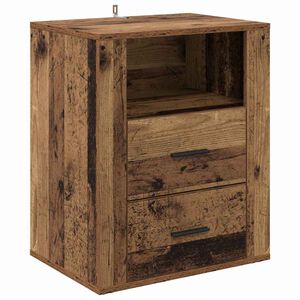 vidaXL Bedside Cabinet Old Wood 35 x 50 x 60 cm Engineered Wood