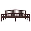 vidaXL Bed Frame without Mattress Dark Brown Solid Pinewood 180x200 cm Super King