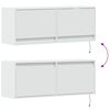 vidaXL TV Wall Cabinet with LED Lights White 100x31x35 cm