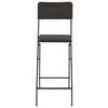 vidaXL Folding Bar Chairs 2 pcs HDPE and Steel Brown Rattan Look