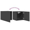 vidaXL Wall Mounted TV Cabinets 2 pcs Grey 30.5x30x30 cm