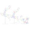 vidaXL Acrylic Christmas Flying Reindeer&Sleigh 260x21x87cm Colourful