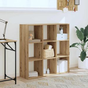 vidaXL Bookcase Artisian Oak 102x32x102 cm Engineered Wood