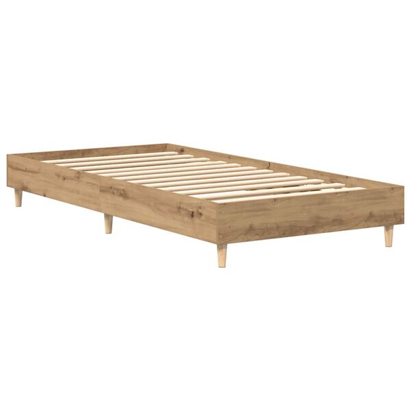 vidaXL Bed Frame No Mattress Artisan Oak 90x190 cm Single Engineered Wood