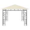 vidaXL Gazebo with Mosquito Net&LED String Lights 3x3x2.73 m Cream