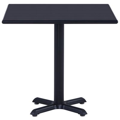 vidaXL Garden Table Black 80x80x75 cm