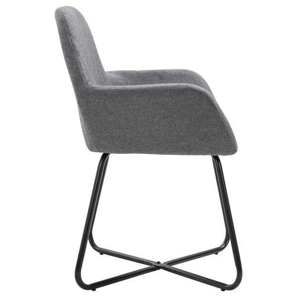 vidaXL Dining Chairs 6 pcs Dark Grey Fabric