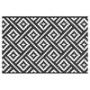 vidaXL Outdoor Carpet ARAKIL White and Black 120x180 cm PP