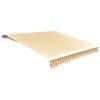 vidaXL Awning Top Sunshade Canvas Orange & White 3.5x2.5 m