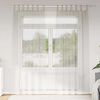 vidaXL Voile Curtain with Curtains 2 pcs Cream 260 x 140 cm Polyester
