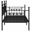 vidaXL Daybed Frame with Headboard Black 107 x 203 cm Steel