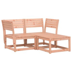 vidaXL 3 Piece Garden Sofa Set Solid Wood Douglas