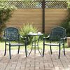 vidaXL Garden Chair 2 pcs Green 55 x 56.5 x 91cm Aluminium