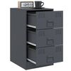 vidaXL Bedside Cabinets 2 pcs Anthracite 34.5x39x62 cm Steel