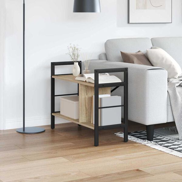 vidaXL Bookshelf Sonoma Oak 75 x 30 x 58.5 cm Engineered Wood