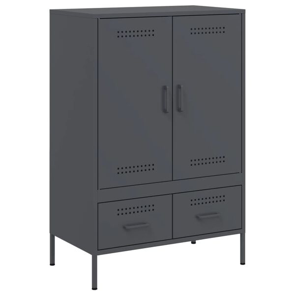 vidaXL Highboard Anthracite 68x39x101.5 cm Steel