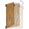 vidaXL Garden Gate 100x150 cm Corten Steel Grass Design