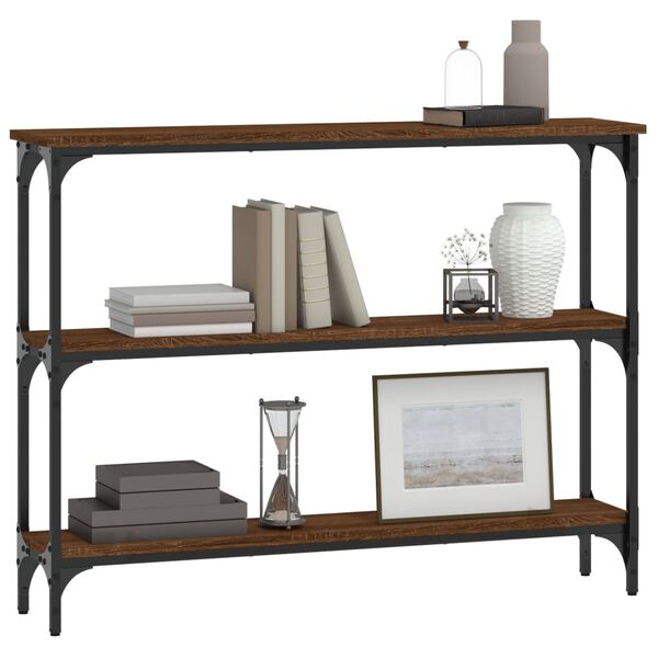 vidaXL Console Table Brown Oak 100x22.5x75 cm Engineered Wood