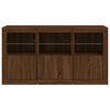 vidaXL Sideboard with LED Lights Brown Oak 123x37x67 cm