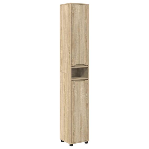 vidaXL Bathroom Cabinet Sonoma Oak 30.5 x 30 x 195 cm Engineered Wood