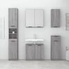vidaXL Bathroom Cabinet Grey Sonoma 64.5x33.5x59 cm Engineered Wood