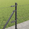 vidaXL Fence Post Grey 10 x 0.6 m (25 mm mesh) Steel and PVC