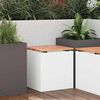 vidaXL Garden Bench White 40 x 40 x 43 cm Steel