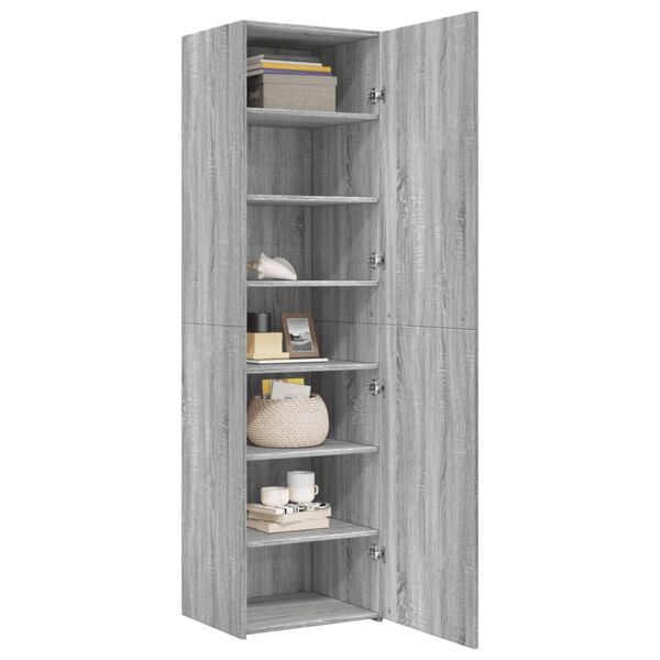 vidaXL Highboard Grey Sonoma 50x42.5x185 cm Engineered Wood