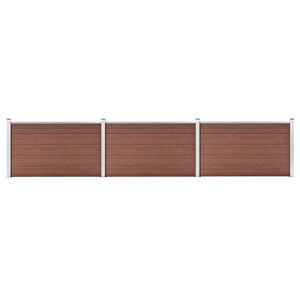 vidaXL Garden Fence WPC 526x106 cm Brown