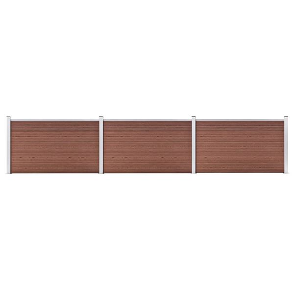 vidaXL Garden Fence WPC 526x106 cm Brown