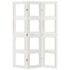 vidaXL Room Divider 3 Panels White Solid Wood Paulownia