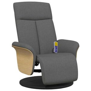 vidaXL Massage Recliner Chair Dark Grey 79 x 87 x 104.5 cm Fabric