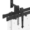 vidaXL Sliding Door Hardware Kit 152,5 cm Steel Black