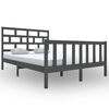 vidaXL Bed Frame without Mattress Grey Solid Wood 120x200 cm