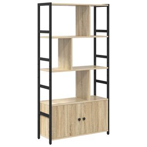 vidaXL Bookshelf 80 x 30 x 155.5 cm Engineered Wood Sonoma Oak