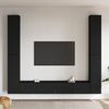 vidaXL 6 Piece TV Cabinet Set Black Engineered Wood