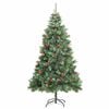 vidaXL Artificial Christmas Tree Green 240 cm PVC and Metal