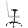 vidaXL Office Chair Height Adjustable White Mesh Fabric and Faux Leather