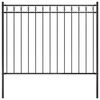 vidaXL Garden Fence Assen Steel 1.7x1 m Black