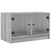 vidaXL TV Cabinet with Glass Doors Grey Sonoma 68x37x42 cm
