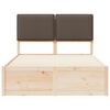 vidaXL Bed Frame with Upholstered Headboard Taupe 120 x 200 cm