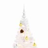 vidaXL Artificial Pre-lit Christmas Tree with Baubles White 150 cm