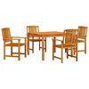 vidaXL Garden Dining Set 5 pcs Brown Solid Acacia Wood