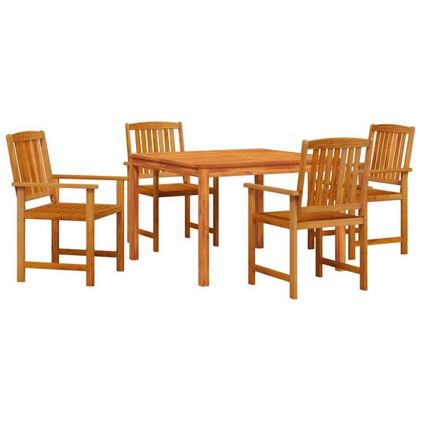 vidaXL Garden Dining Set 5 pcs Brown Solid Acacia Wood