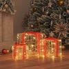 vidaXL Gift Box with 60 LEDs 3 pcs Warm white 20 x 20 x 20 cm Acrylic